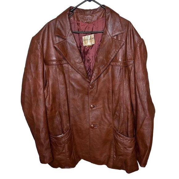 Vintage Bernardo Leather Jacket 54 - Picture 1 of 3
